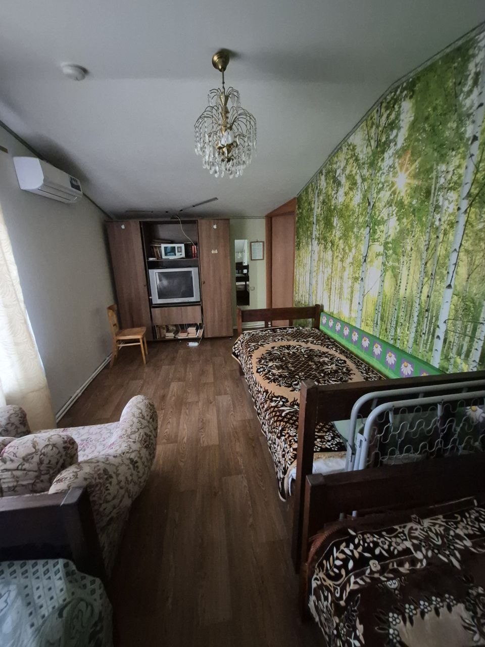 Трёхместный номер «Лес» со шкафом и телевизором